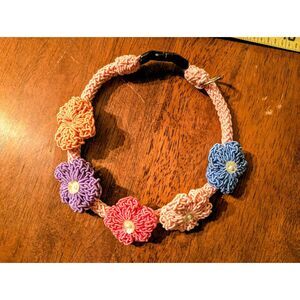 Adorable floral dog collar necklace